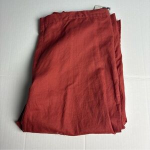 Jaclyn Smith Women's 1X Pants Cropped Linen Cotton Terracotta Tan New Tags Flaw
